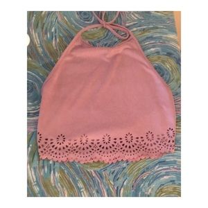 Purple swede crop top